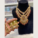 Hira Collections Traditional Kundan Stone And Pearl Necklace Set