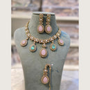 Hira Collections Sparkling Crystal Stone Necklace & Earrings Set