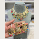 Hira Collections Designer Round Filigree Pearl Necklace Set