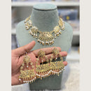 Hira Collections Designer Round Filigree Pearl Necklace Set
