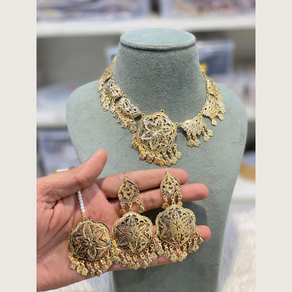 Hira Collections Designer Round Filigree Necklace Set