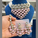 Hira Collections Glamorous Kundan And Pota Stone Pearl Choker Necklace Set