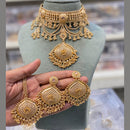 Hira Collections Crystal Stone Exclusive Glam Pearl Collection Choker Necklace Set 