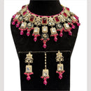 Hira Collections Grand Crystal Pearl And Austrian Stone Choker Necklace Set