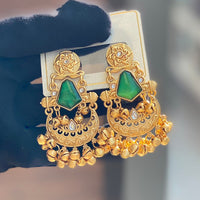 Hira Collections Luxury Kundan Stone And Ghungroo Dangler Earrings