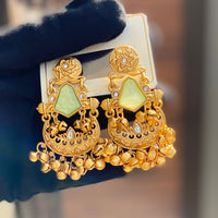 Hira Collections Luxury Kundan Stone And Ghungroo Dangler Earrings