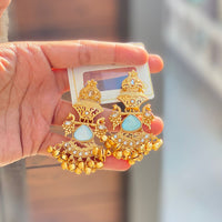 Hira Collections Luxury Kundan Stone And Ghungroo Dangler Earrings