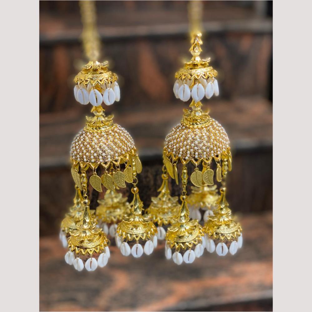 Hira Collections Heavy Look Grand Dulhan Pearl And Shell Kalire