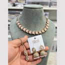 Hira Collections Glamorous Pota Stone And Pearl Necklace Set