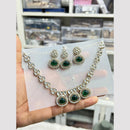 Hira Collections Kundan Stone And Austrian Stone Necklace Set