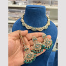 Hira Collections Designer Crystal Stone Pearl And Beaded Choker Necklace Set