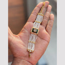 Hira Collections Graceful Pota Stone And Pearl Adjustable Bracelet