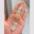 Hira Collections Graceful Pota Stone And Pearl Adjustable Bracelet