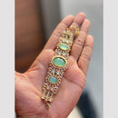 Hira Collections Graceful Pota Stone And Pearl Adjustable Bracelet