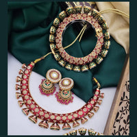 Hira Collections Grand Wedding Pearl Jewellery Combo Collection Set