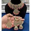 Hira Collection Crystal Stone And Beads Choker Necklace Set