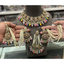 Hira Collection Crystal Stone And Beads Choker Necklace Set