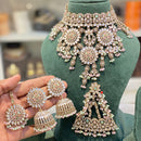 Hira Collections Kundan Stone And Pearl Choker Necklace Set