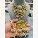 Hira Collections Exclusive Kundan Stone Pearl And Beads Choker Necklace Set