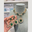 Hira Collections Classic Pota Stone And Pearl Necklace Set