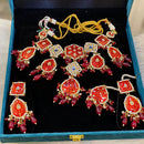Hira Collections Traditional Kundan And Beads Meenakari Designer Choker Necklace Set