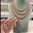 Hira Collections Classic Pota Stone Necklace Set