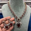 Hira Collections Classic Pota Stone Necklace Set