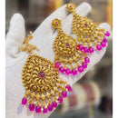 Hira Collections Royal Pota Stone And Beads Earrings With Elegant Maangtikka Set