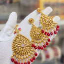 Hira Collections Royal Pota Stone And Beads Earrings With Elegant Maangtikka Set