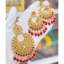 Hira Collections Royal Pota Stone And Beads Earrings With Elegant Maangtikka Set