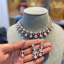 Hira Collections Crystal Stone Choker Necklace Set