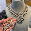 Hira Collections Classic Kundan Stone And Pota Stone Necklace Set