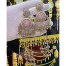 Hira Collections Ethnic Pota Stone And Ghungroo Kashmiri Dangler Earrings
