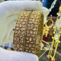 Hira Collections Ethnic Glow Crystal And Austrian Stone Bangles Set