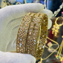 Hira Collections Ethnic Glow Crystal And Austrian Stone Bangles Set