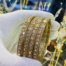 Hira Collections Ethnic Glow Crystal And Austrian Stone Bangles Set
