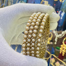 Hira Collections Pearl Stainless Steel Bangles Set for Women