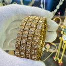 Hira Collections Ethnic Glow Crystal And Austrian Stone Bangles Set