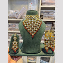 Hira Collection Glamorous Polki Kundan And Pearl Choker Necklace Set