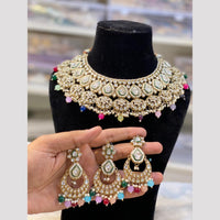 Hira Collection Glamorous Polki Kundan And Pearl Choker Necklace Set