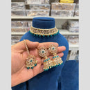 Hira Collection Crystal Stone And Beads Designer Choker Necklace Set