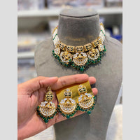 Hira Collection Royal Kundan Stone And Pearl Choker Necklace Set