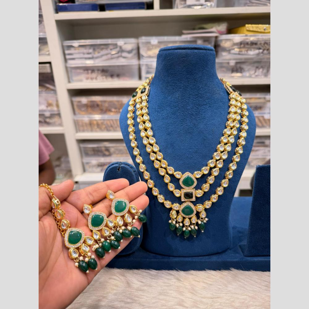 Hira Collection Pota Stone And Beaeds Designer Necklace Set
