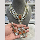 Hira Collection Pota Stone And Austrian Stone Designer Necklace Set