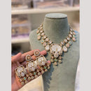 Hira Collections Premium Pota Stone Statement Necklace Set