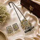 Hira Collections Premium Pota Stone And Pearl Long Necklace Set for Women