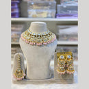 Hira Collection Glamorous Kundan Stone And Beads Choker Necklace Set