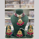 Hira Collections Elegant Pota Stone And Beads Fashion Choker Necklace Set