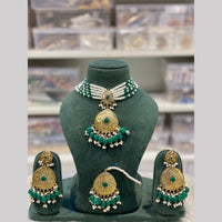 Hira Collections Elegant Pota Stone And Beads Fashion Choker Necklace Set