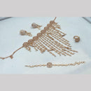 Hira Collections Premium Pota Stone And Pearl Choker Necklace Set for Women